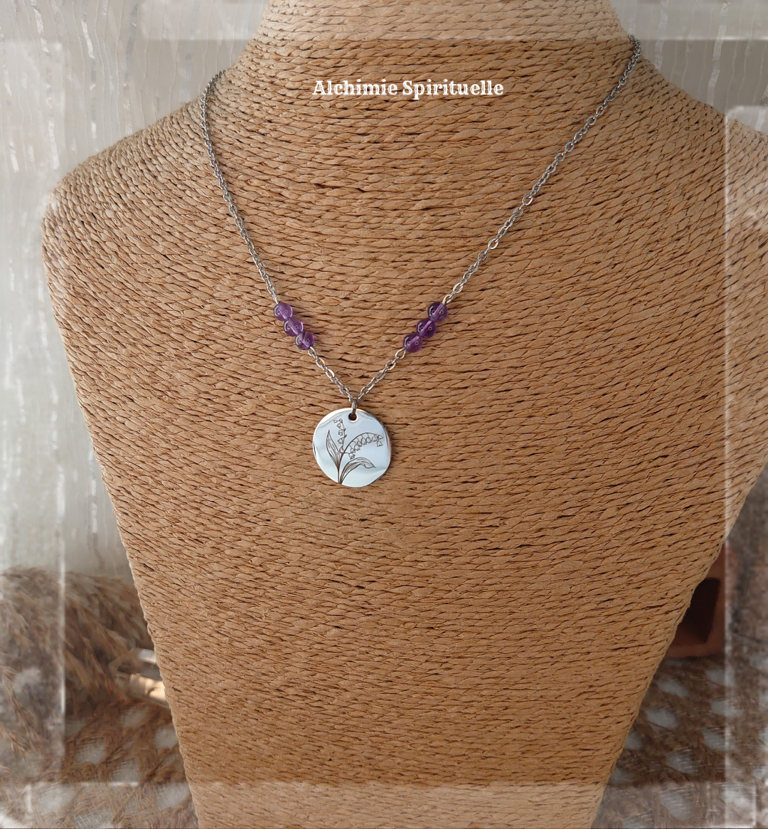 Collier Fleur de naissance Mai muguet