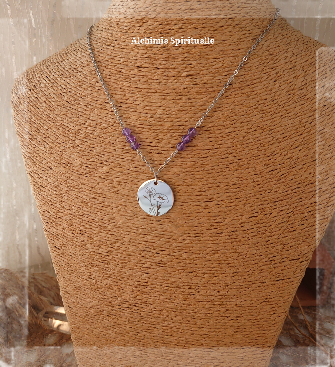 Collier Fleur de naissance Septembre / Belle de jour