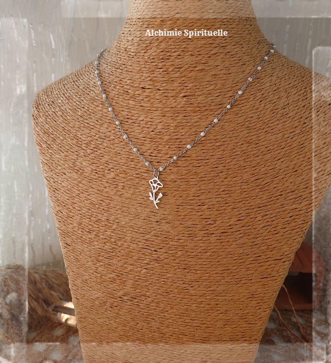 Collier Fleur de naissance Septembre / Belle de jour