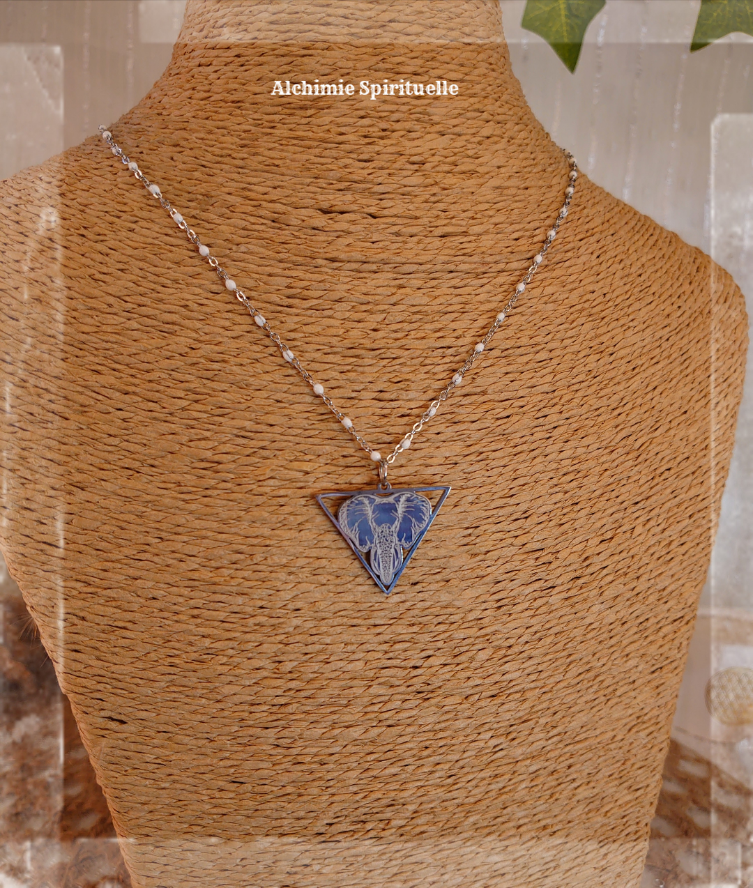 Collier Eléphant triangle