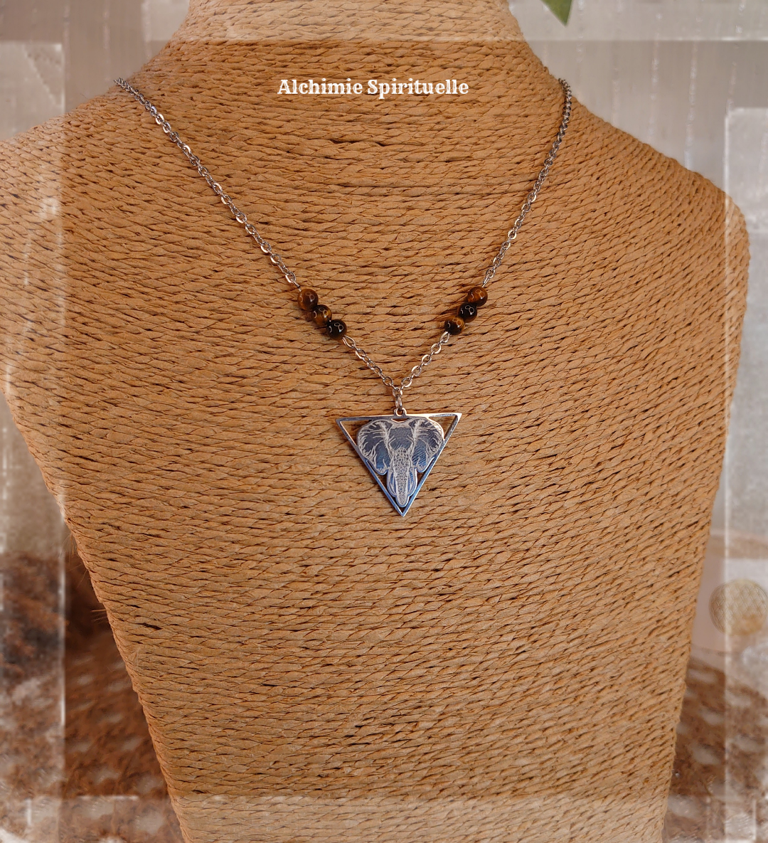 Collier Eléphant triangle