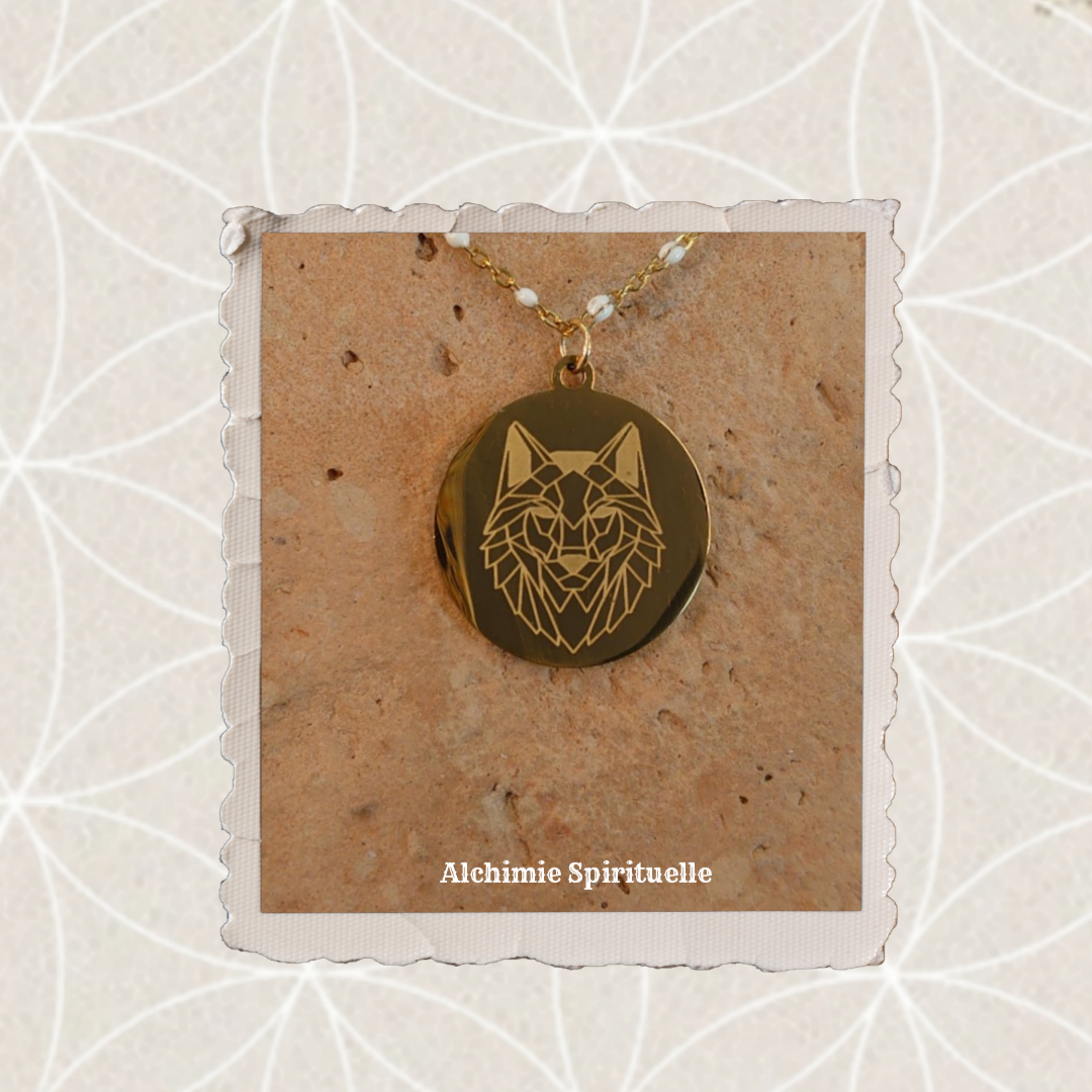 Collier Médaillon Loup