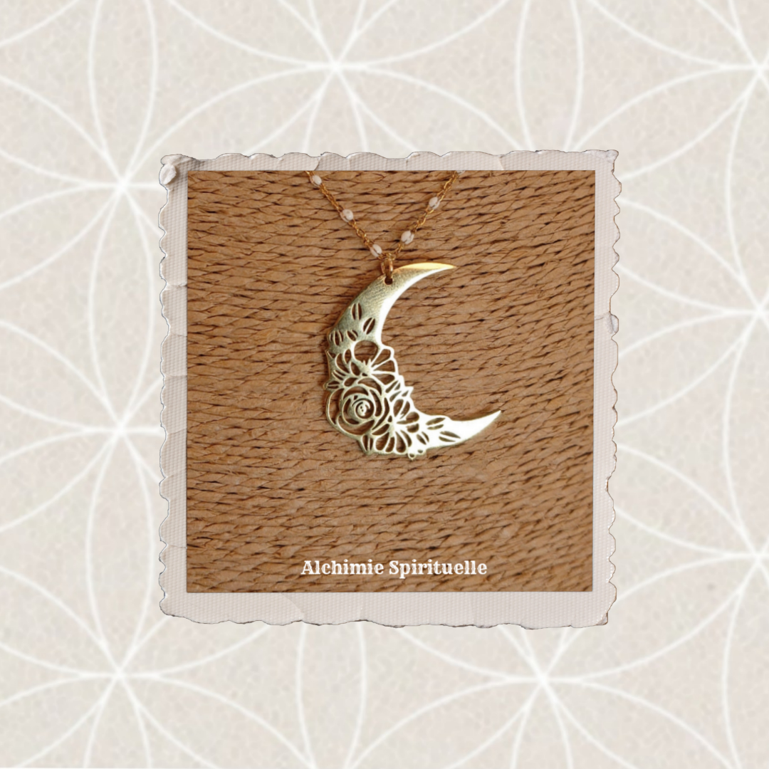 Collier Lune Fleur