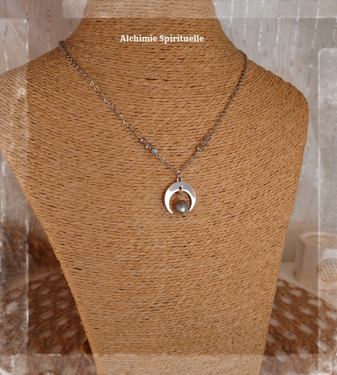 Collier Lune Labradorite