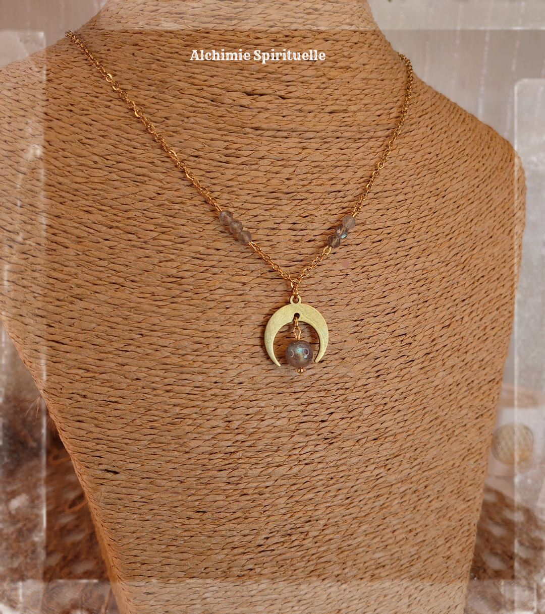 Collier Lune Labradorite