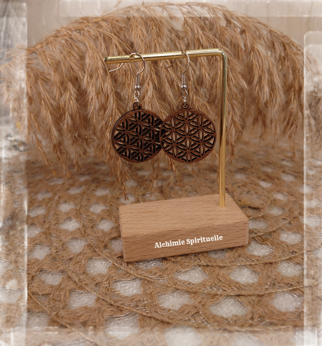 Boucles d'oreilles Fleur de vie