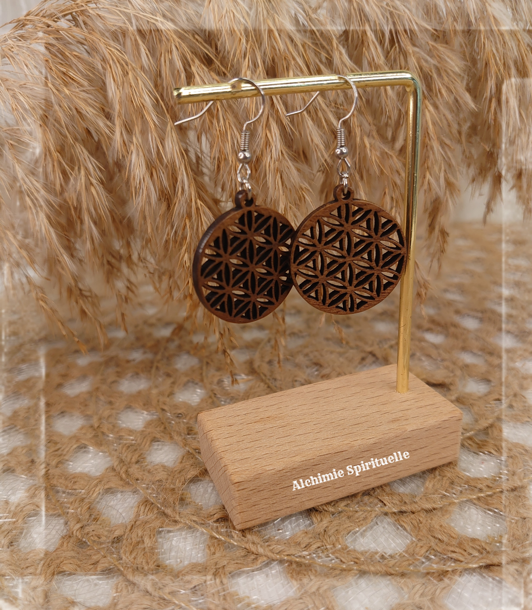 Boucles d'oreilles Fleur de vie 
