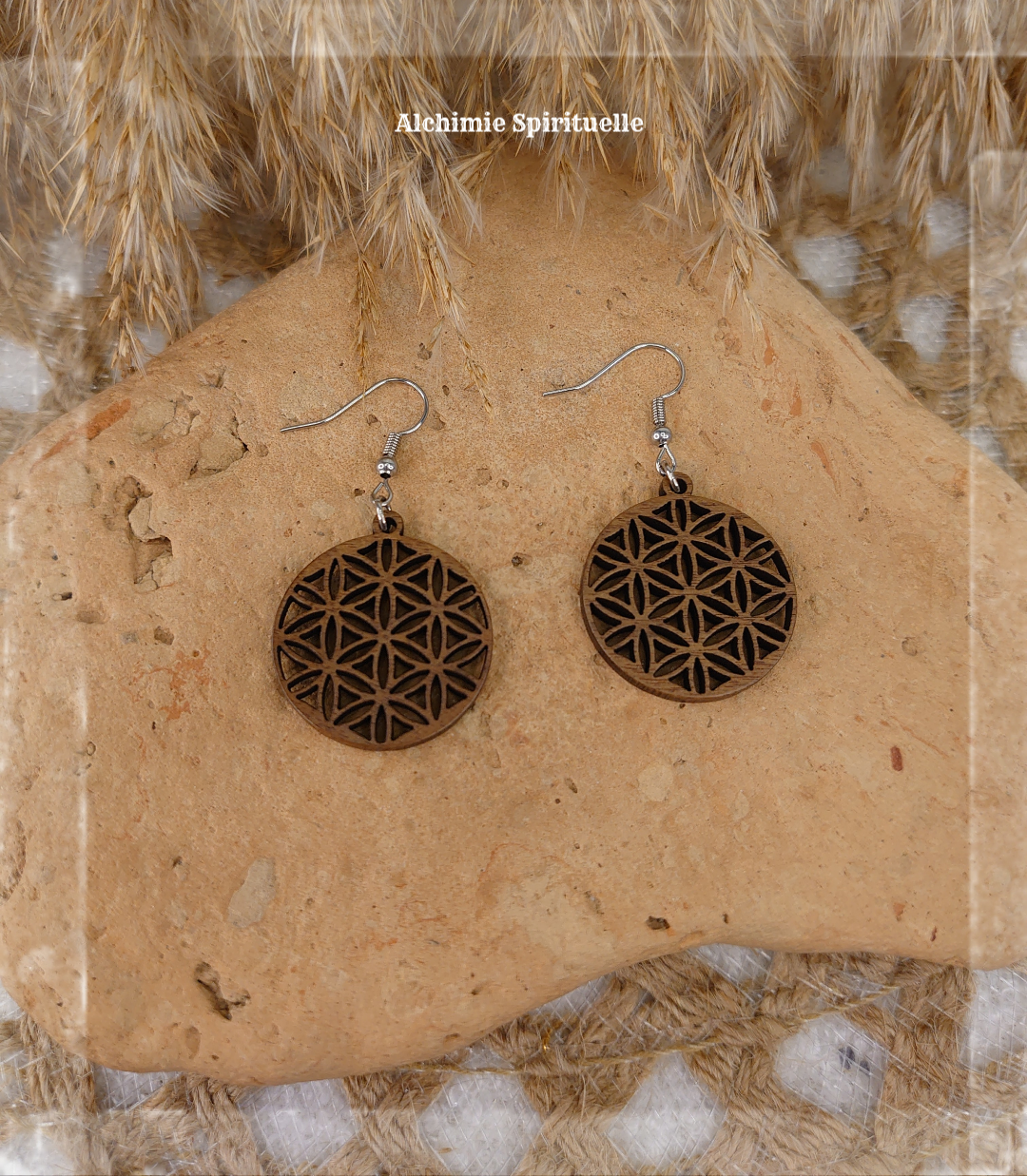 Boucles d'oreilles Fleur de vie 