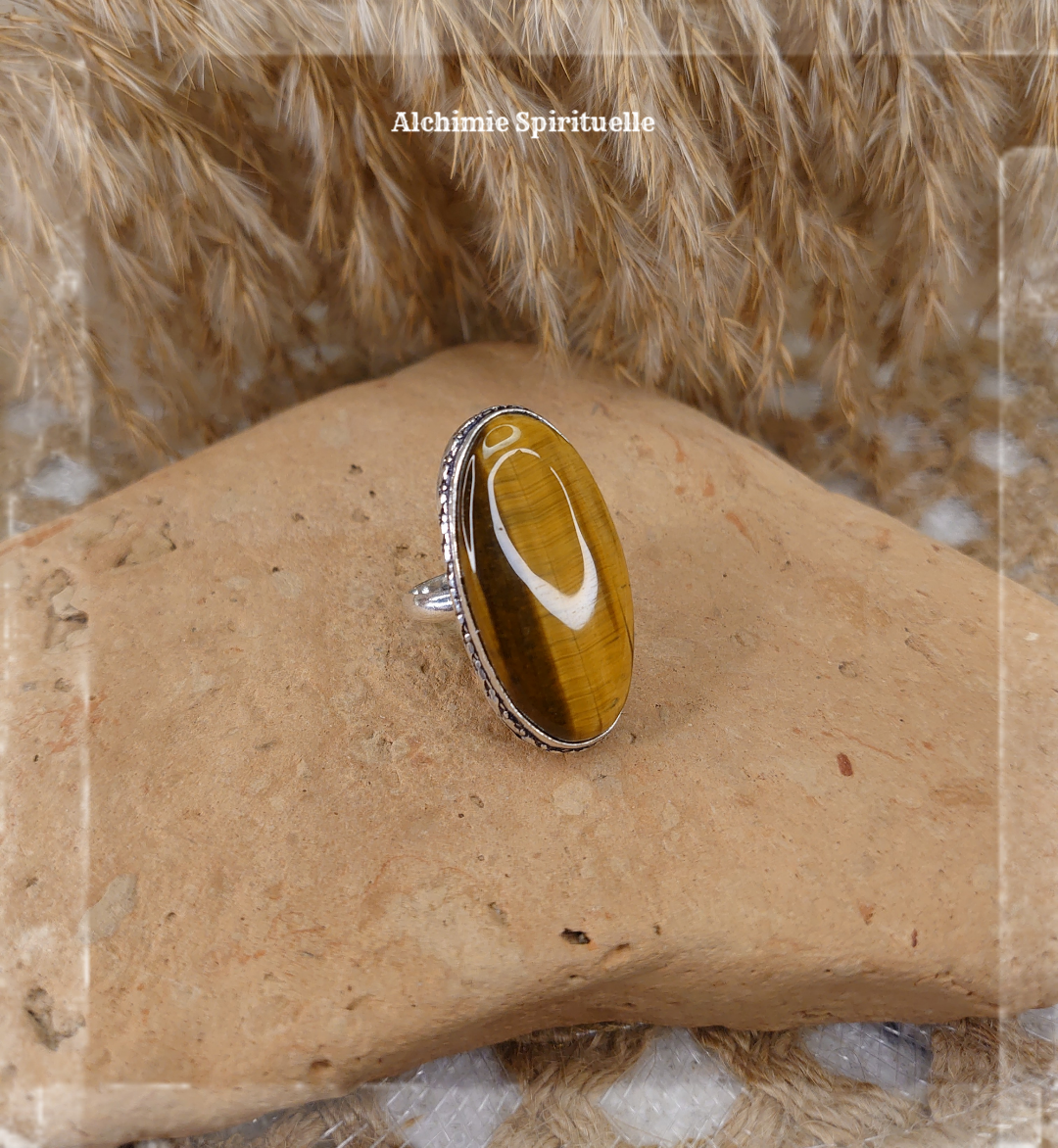 Bague Œil de tigre (taille 59)