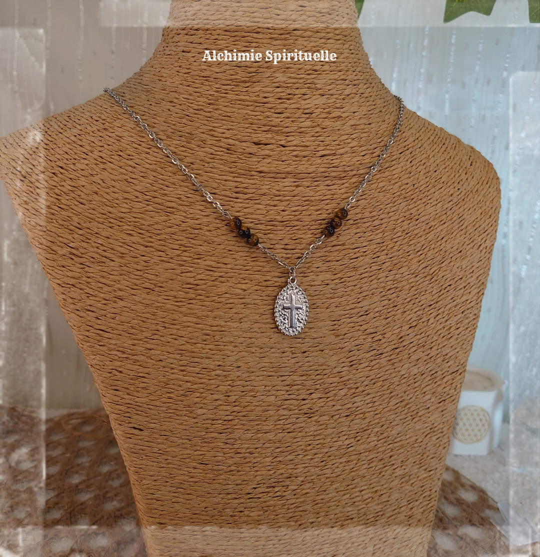 Collier Médaillon Croix