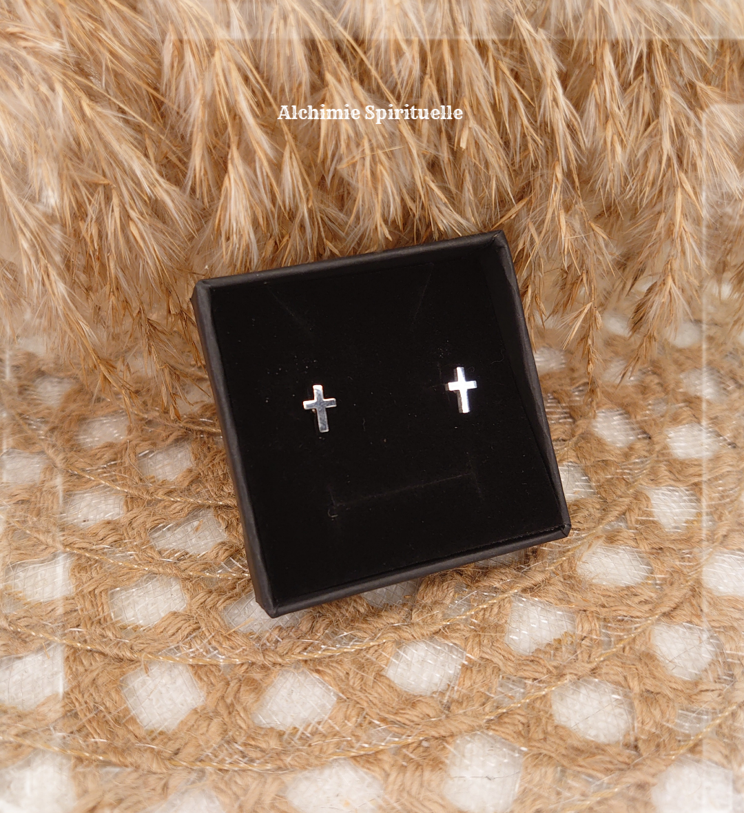 Boucles d'oreille Croix