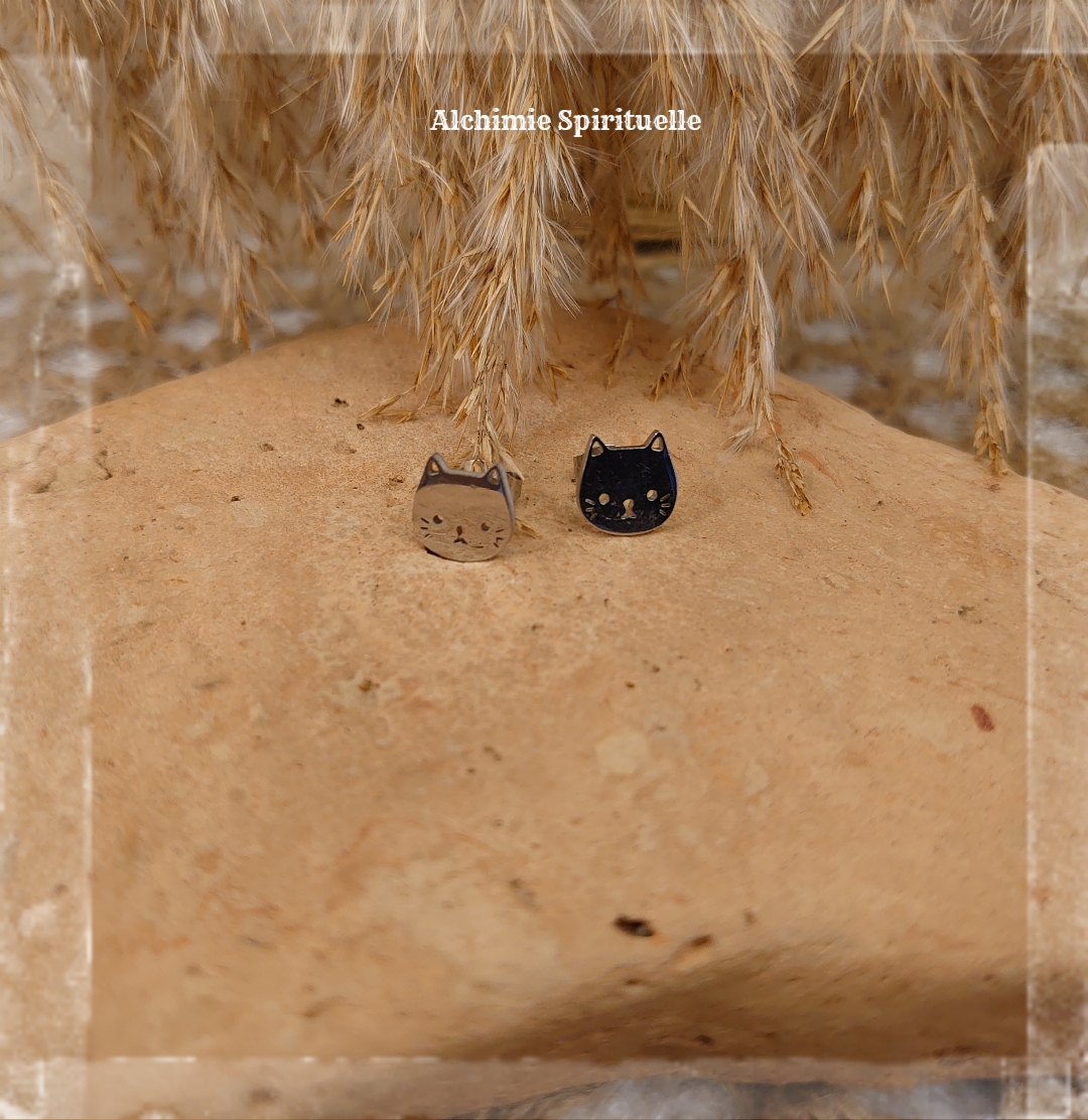 Boucles d'oreilles Chat