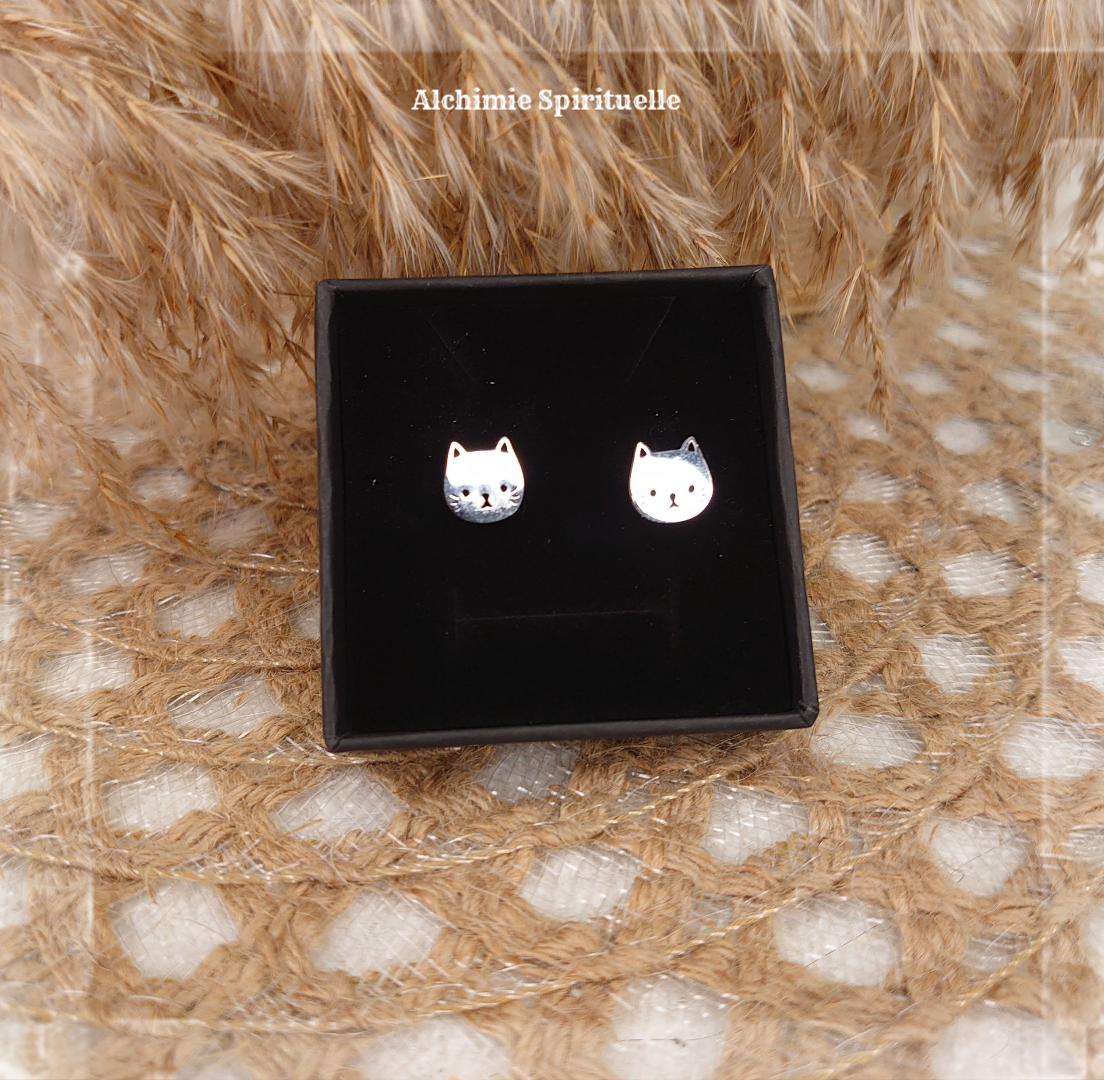 Boucles d'oreilles Chat