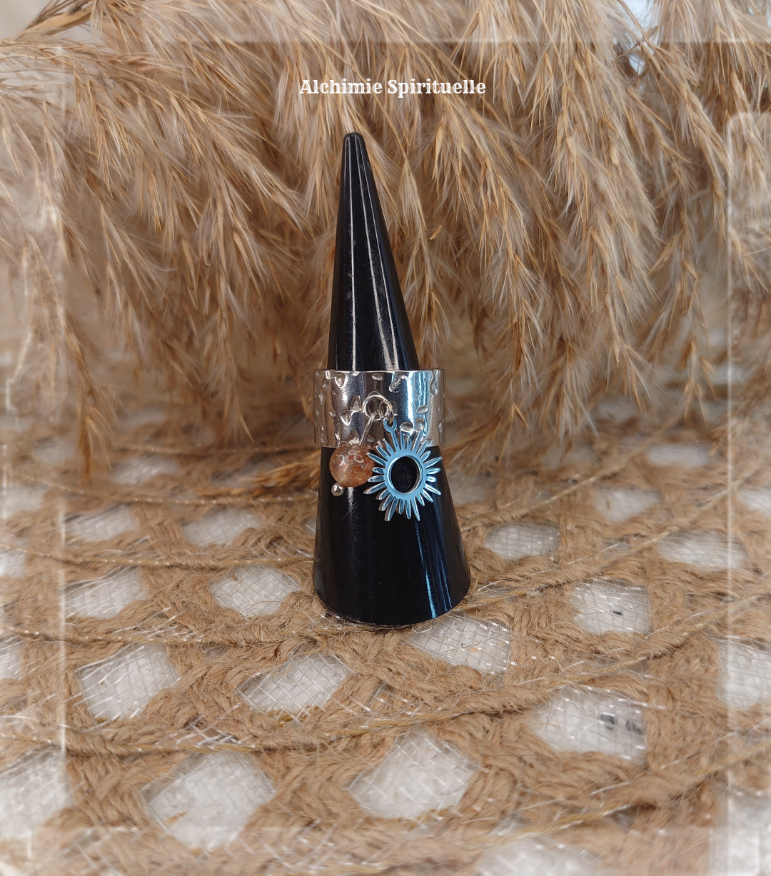 Bague Soleil et pierre de soleil