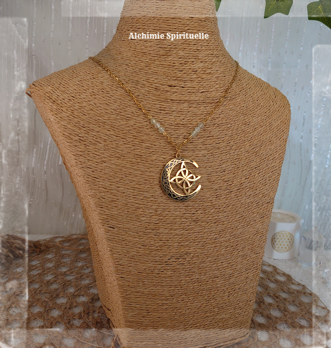 Collier Lune Nœud de Sorcière