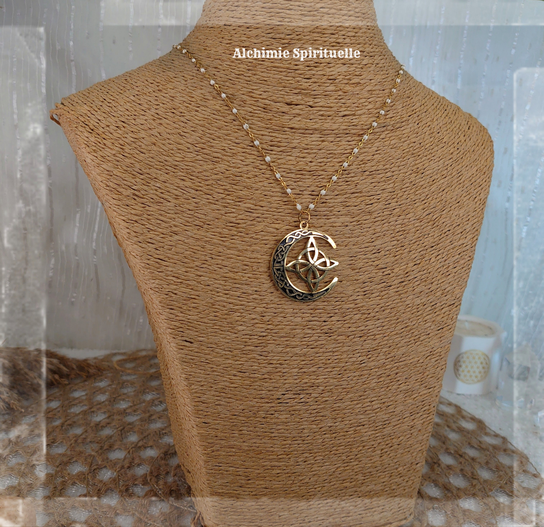 Collier Lune Nœud de Sorcière