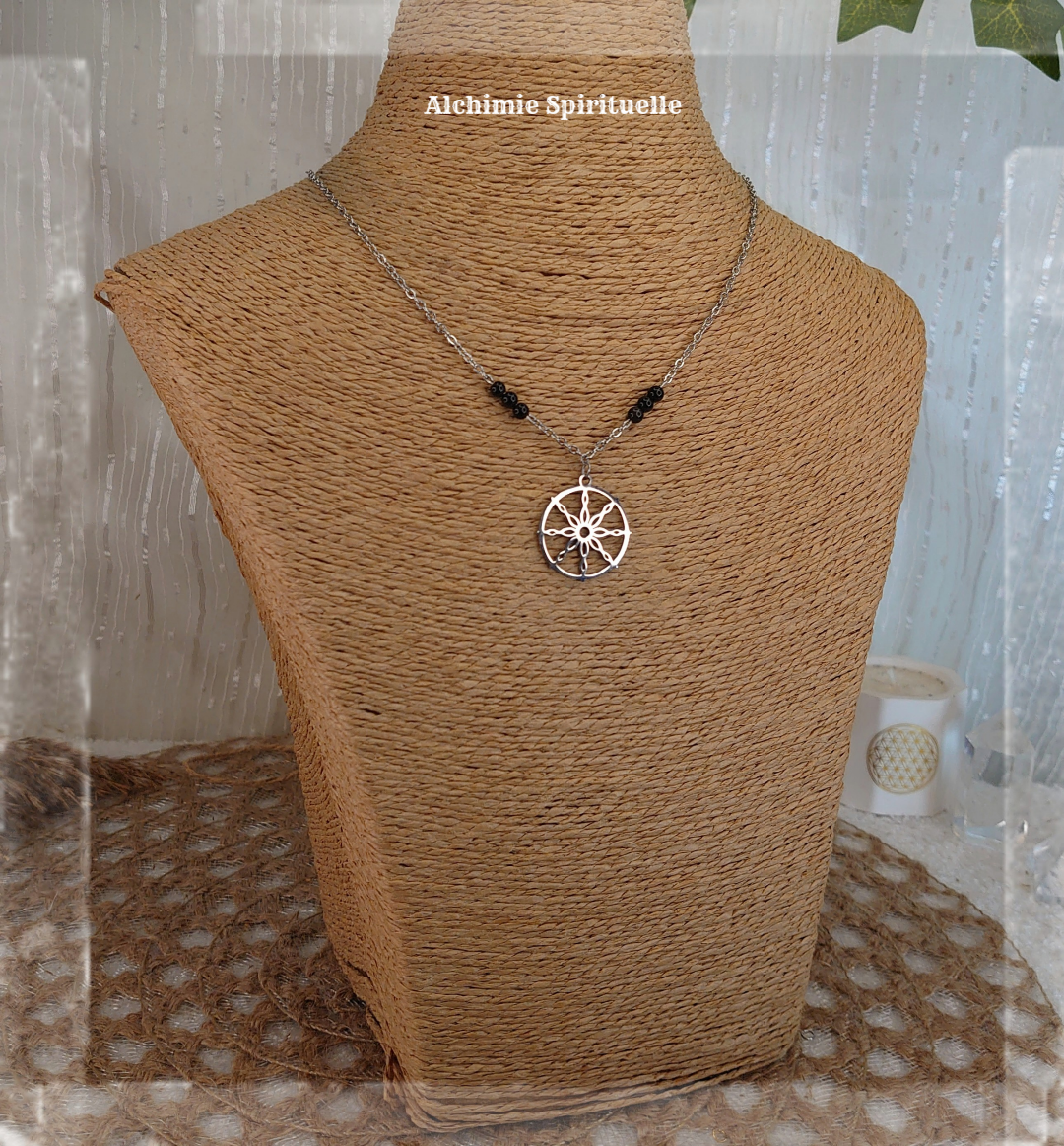 Collier Roue du Dharma