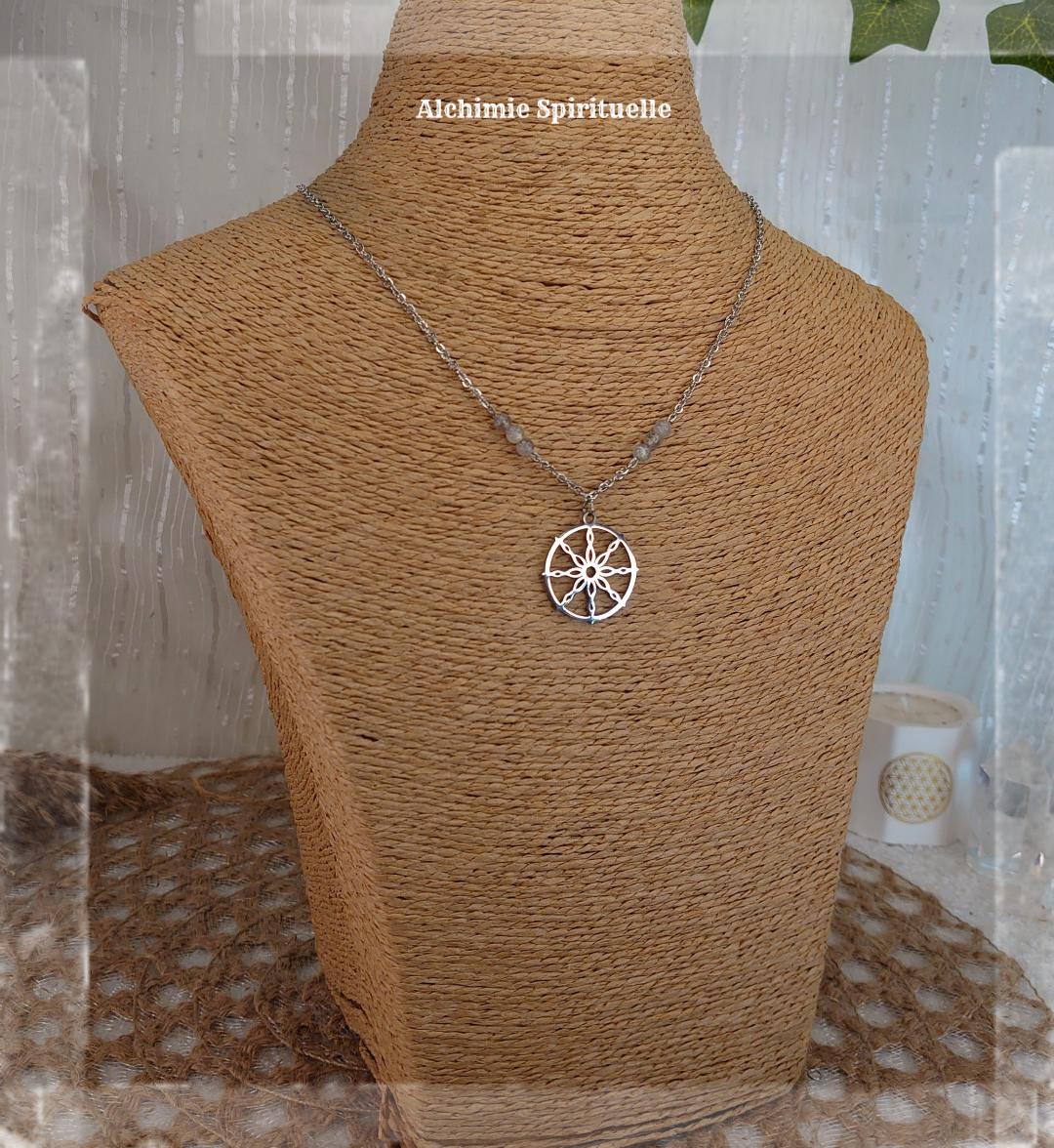 Collier Roue du Dharma