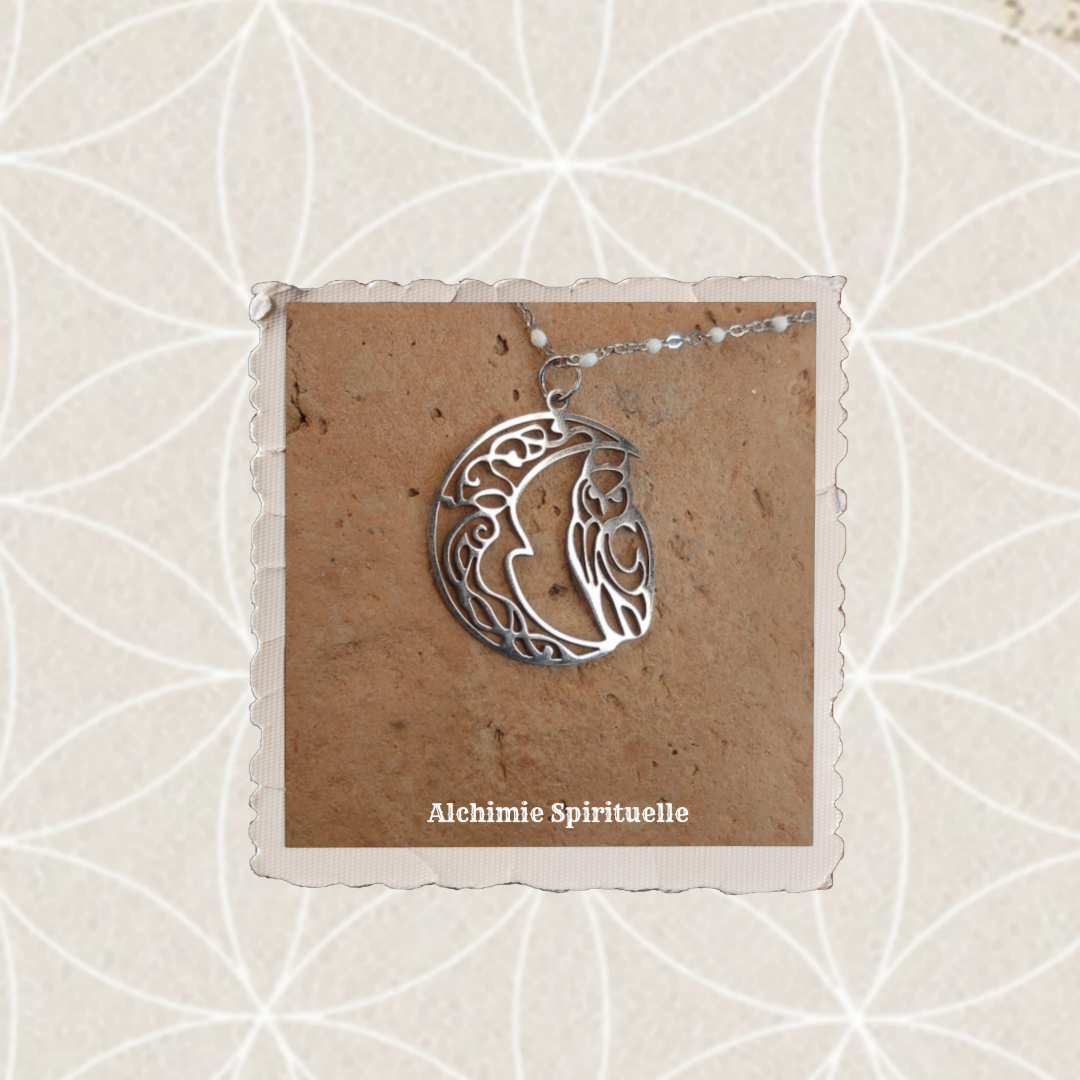 Collier Lune Chouette