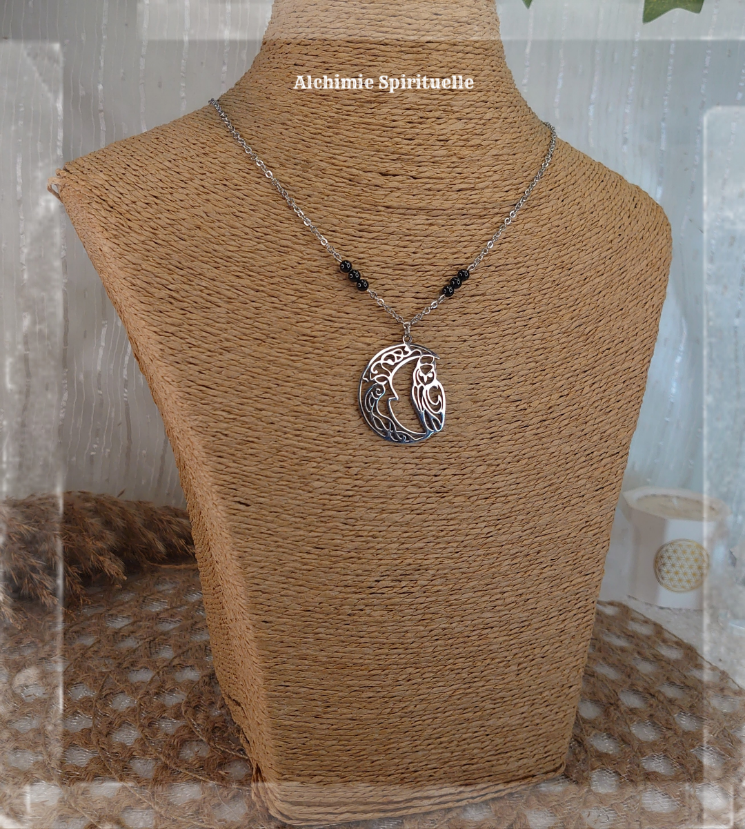 Collier Lune Chouette