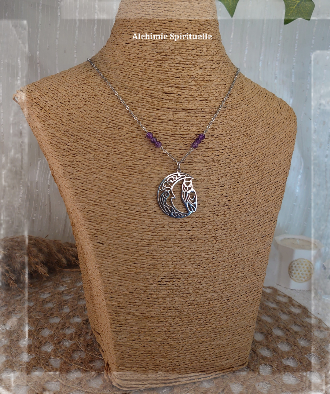 Collier Lune Chouette