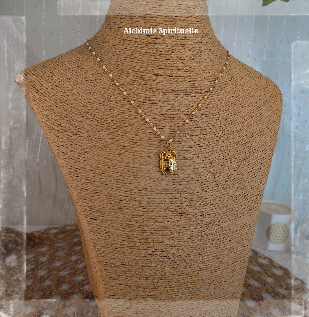 Collier Scarabée Sacré Egyptien