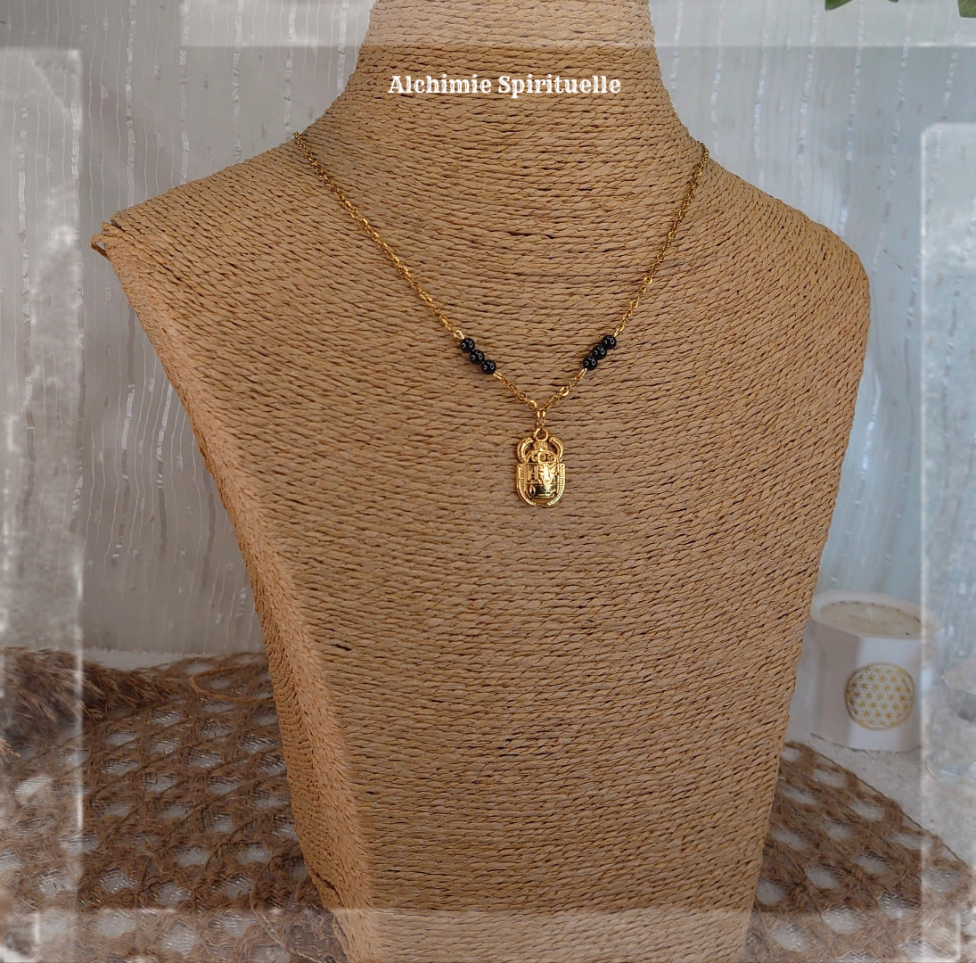 Collier Scarabée Sacré Egyptien