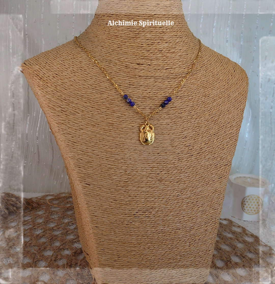 Collier Scarabée Sacré Egyptien