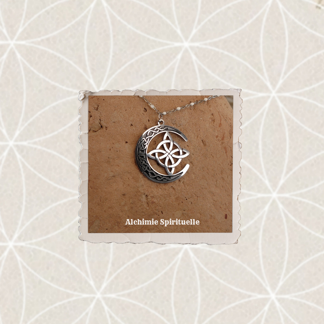 Collier Lune Nœud de Sorcière