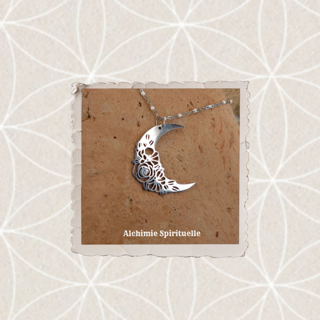 Collier Lune Fleur
