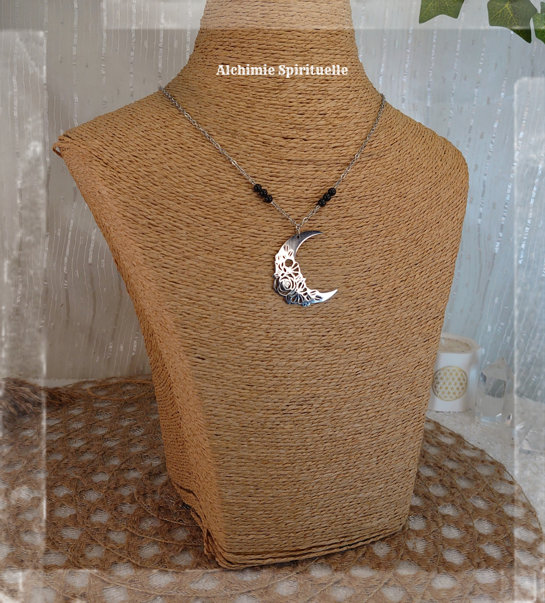 Collier Lune Fleur