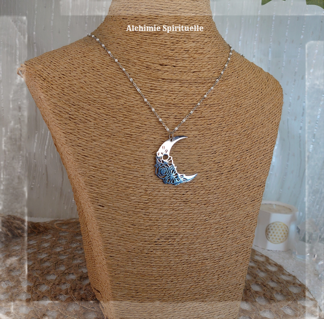 Collier Lune Fleur