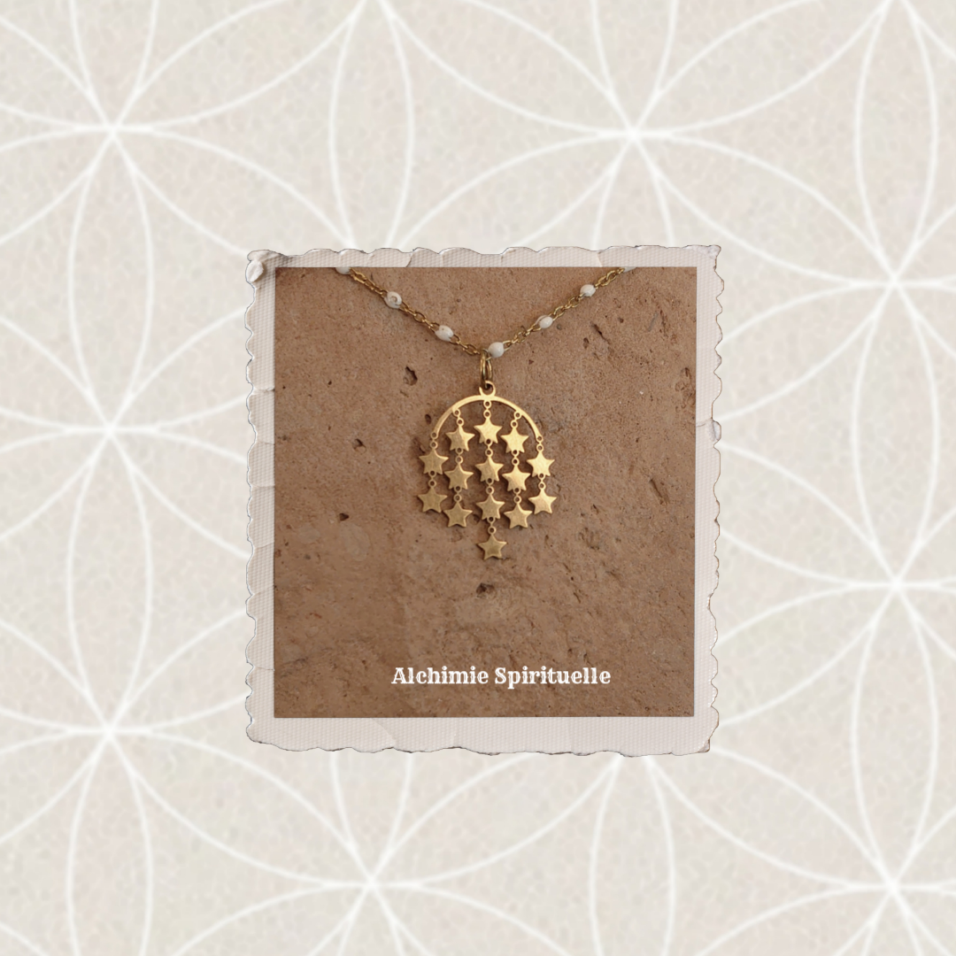 Collier pluie d'étoiles