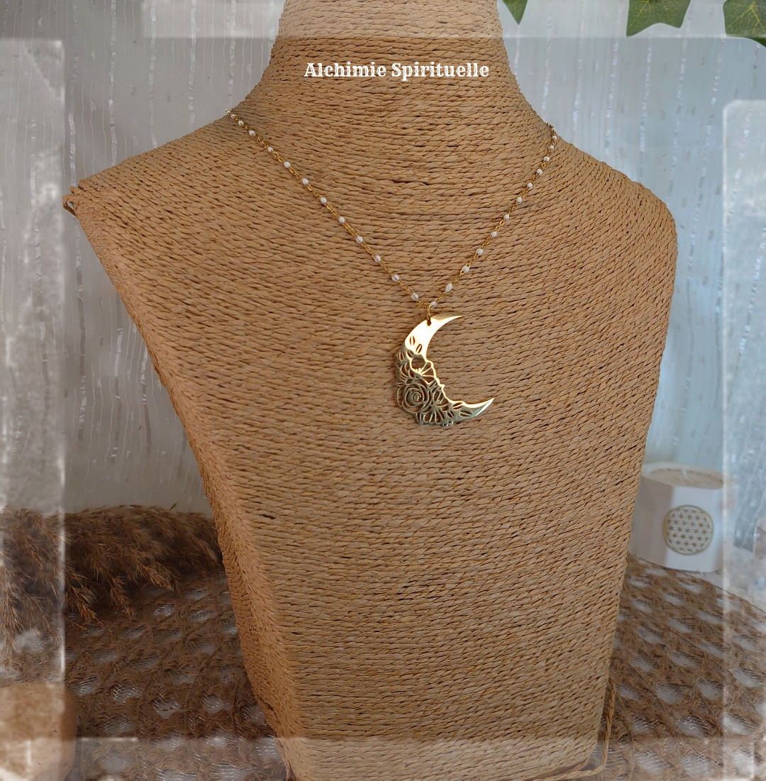Collier Lune Fleur