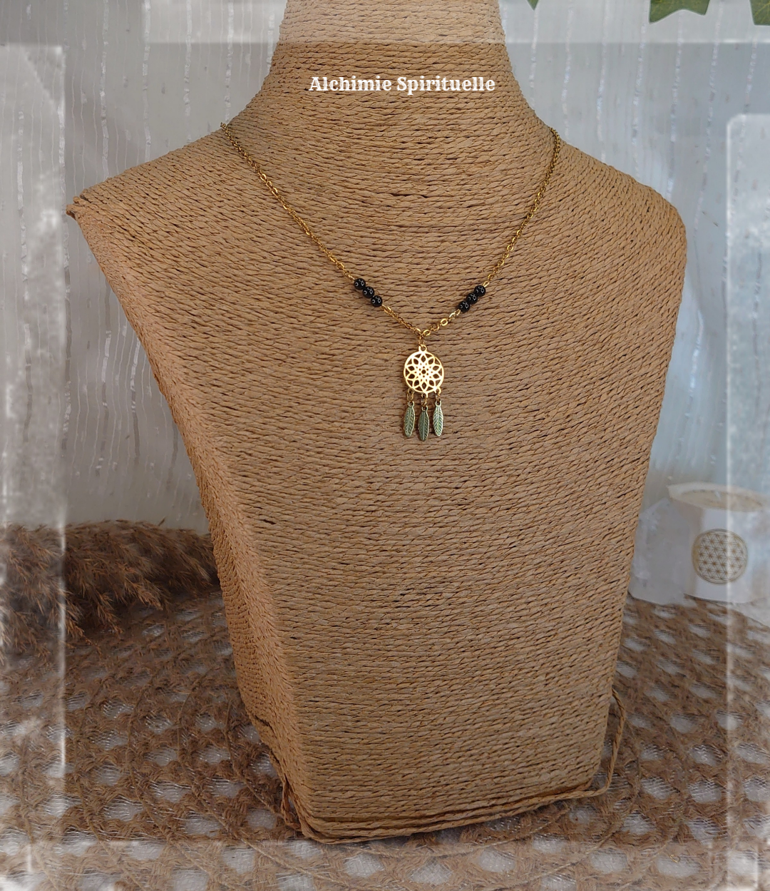    Collier Attrape rêve ( petit modèle)