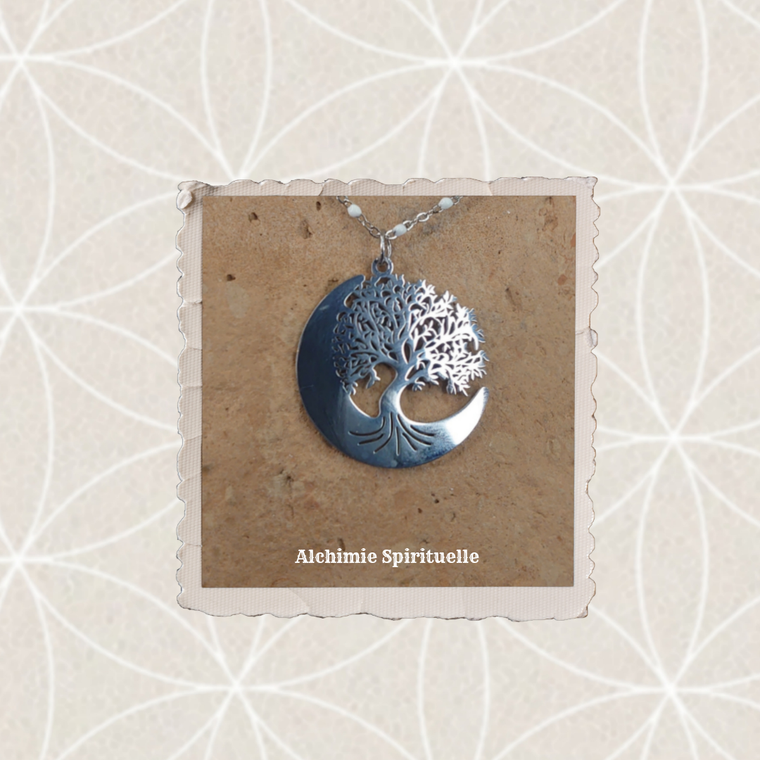 Collier Lune Arbre de vie