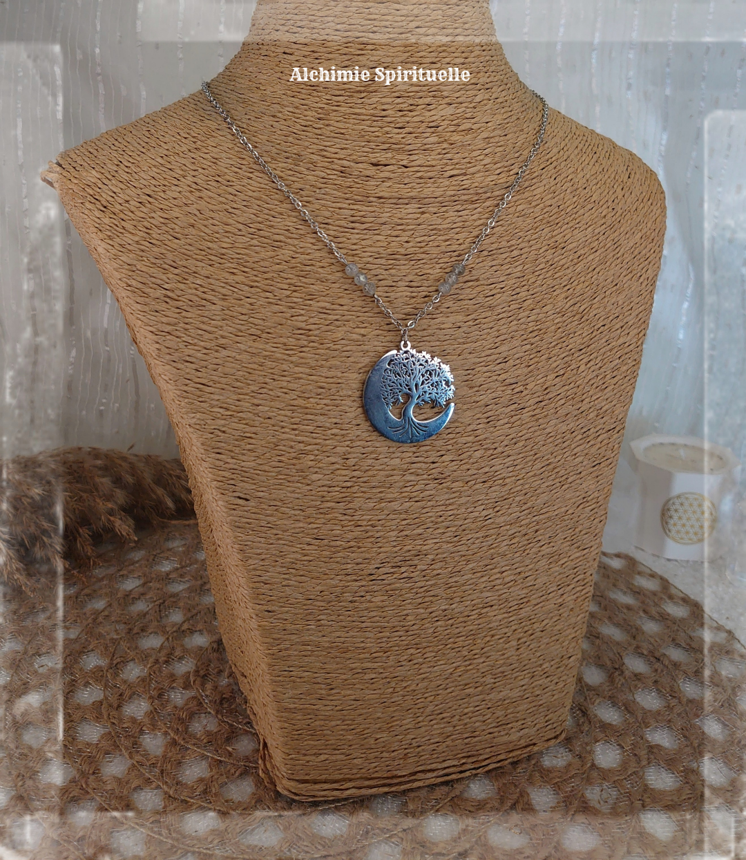 Collier Lune Arbre de vie