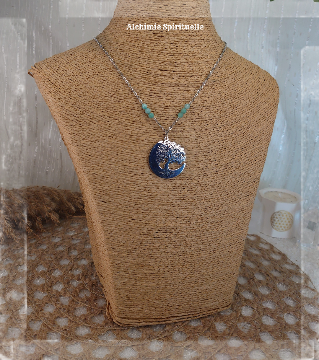 Collier Lune Arbre de vie