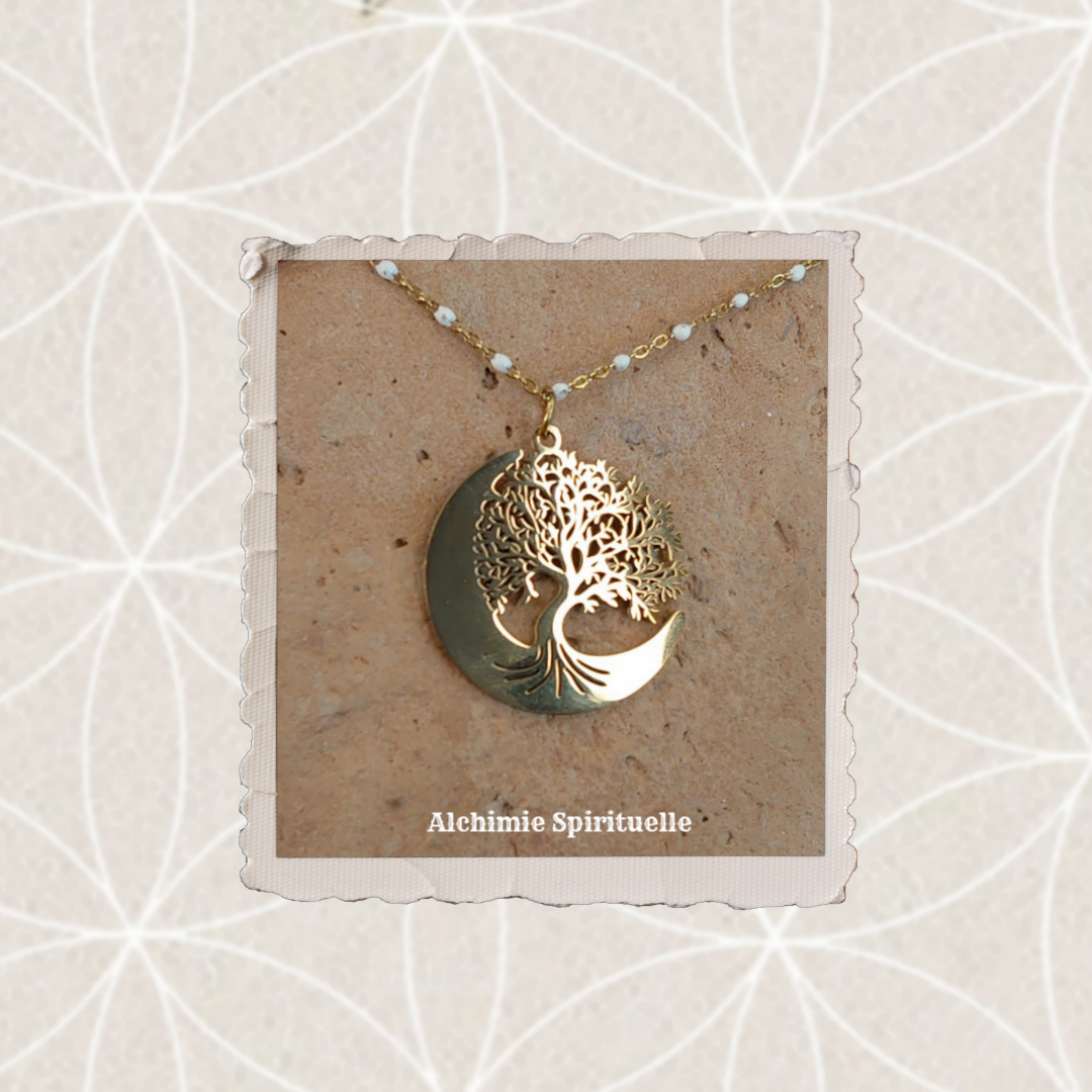 Collier Lune Arbre de vie