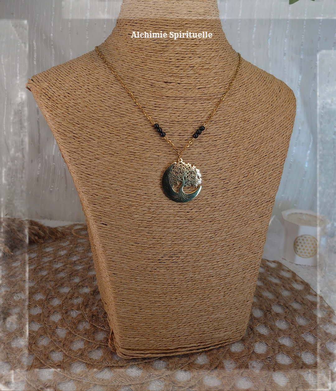 Collier Lune Arbre de vie