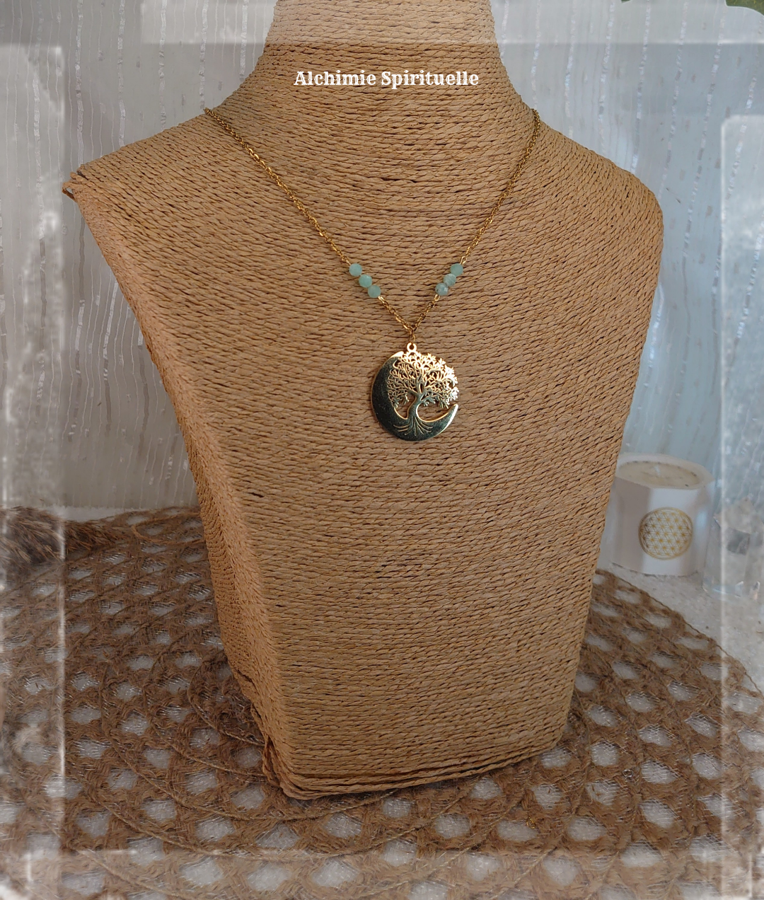 Collier Lune Arbre de vie