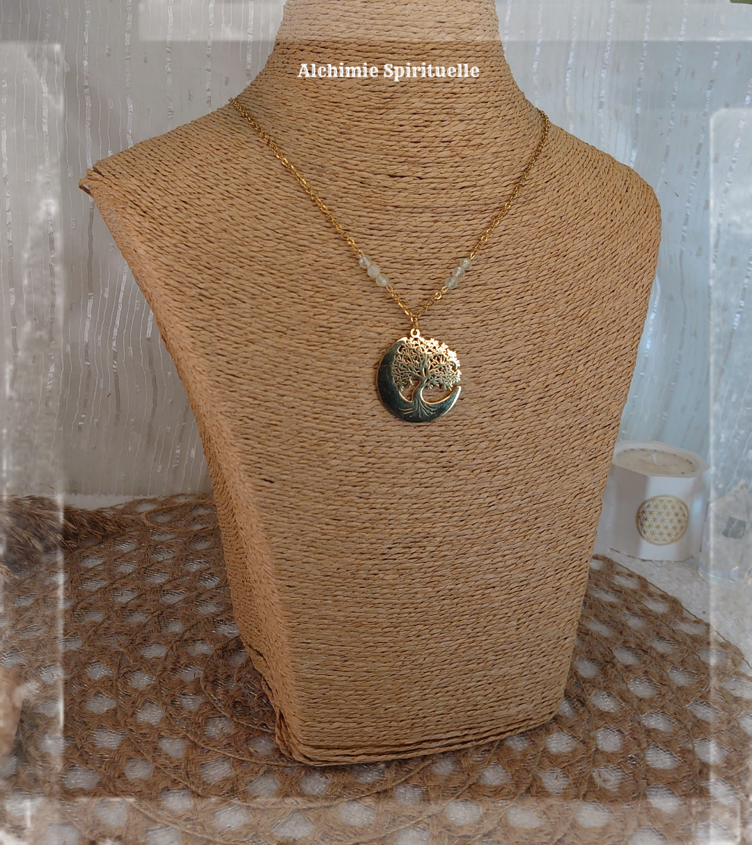 Collier Lune Arbre de vie