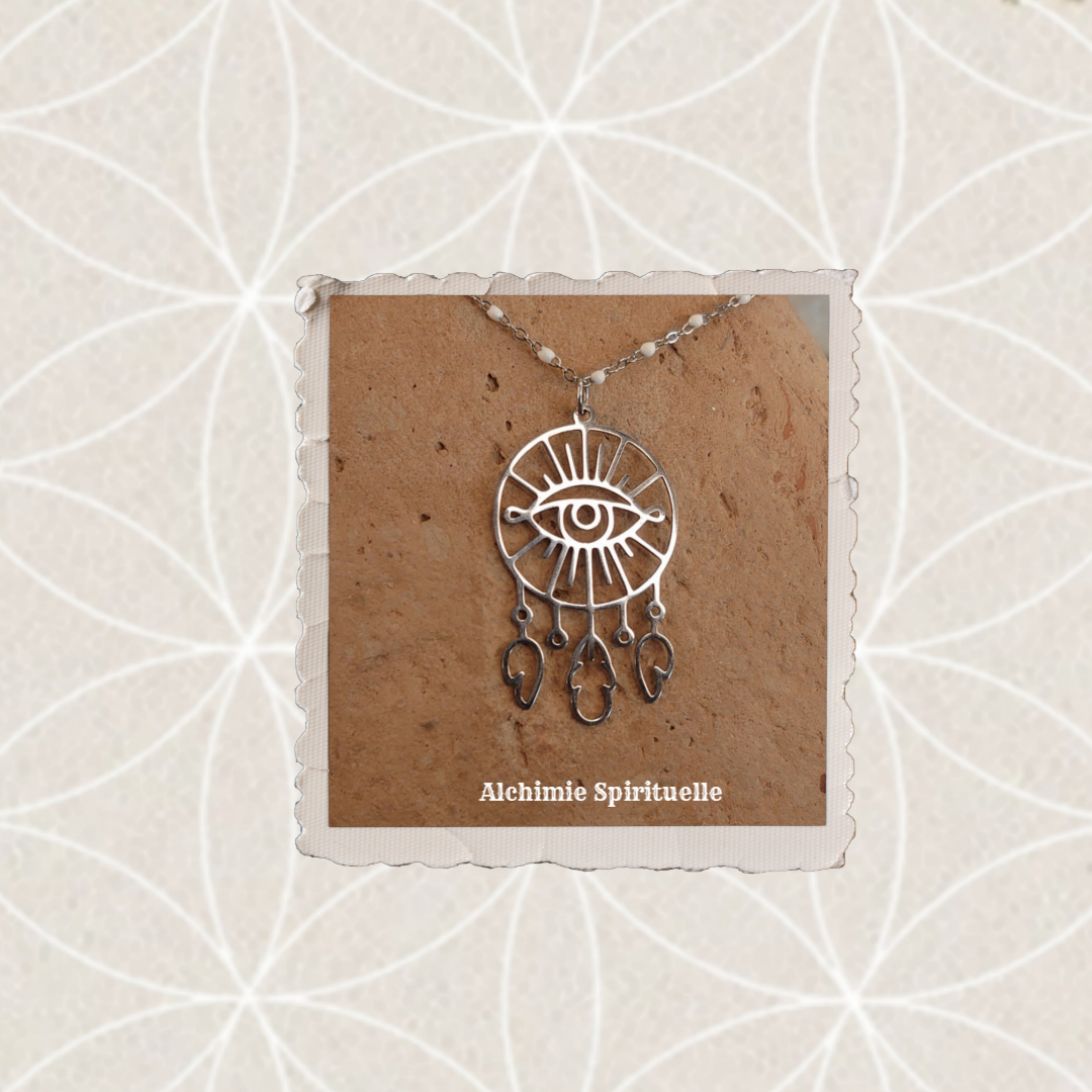 Collier Attrape rêve Œil de protection 
