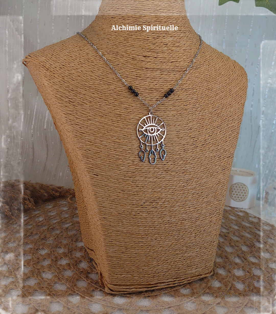 Collier Attrape rêve Œil de protection 