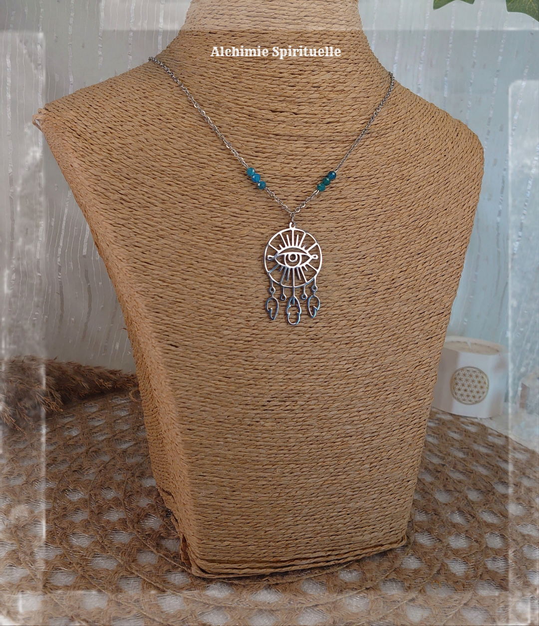 Collier Attrape rêve Œil de protection 