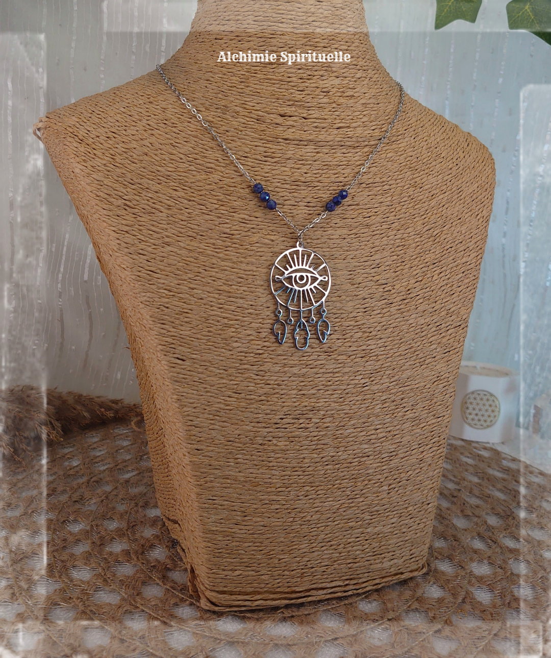 Collier Attrape rêve Œil de protection 