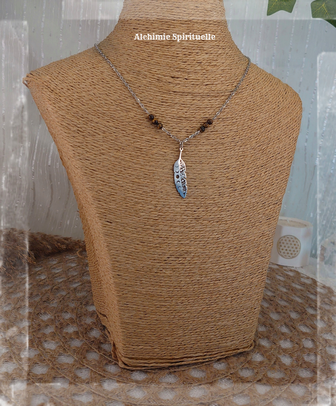 Collier Plume Céleste