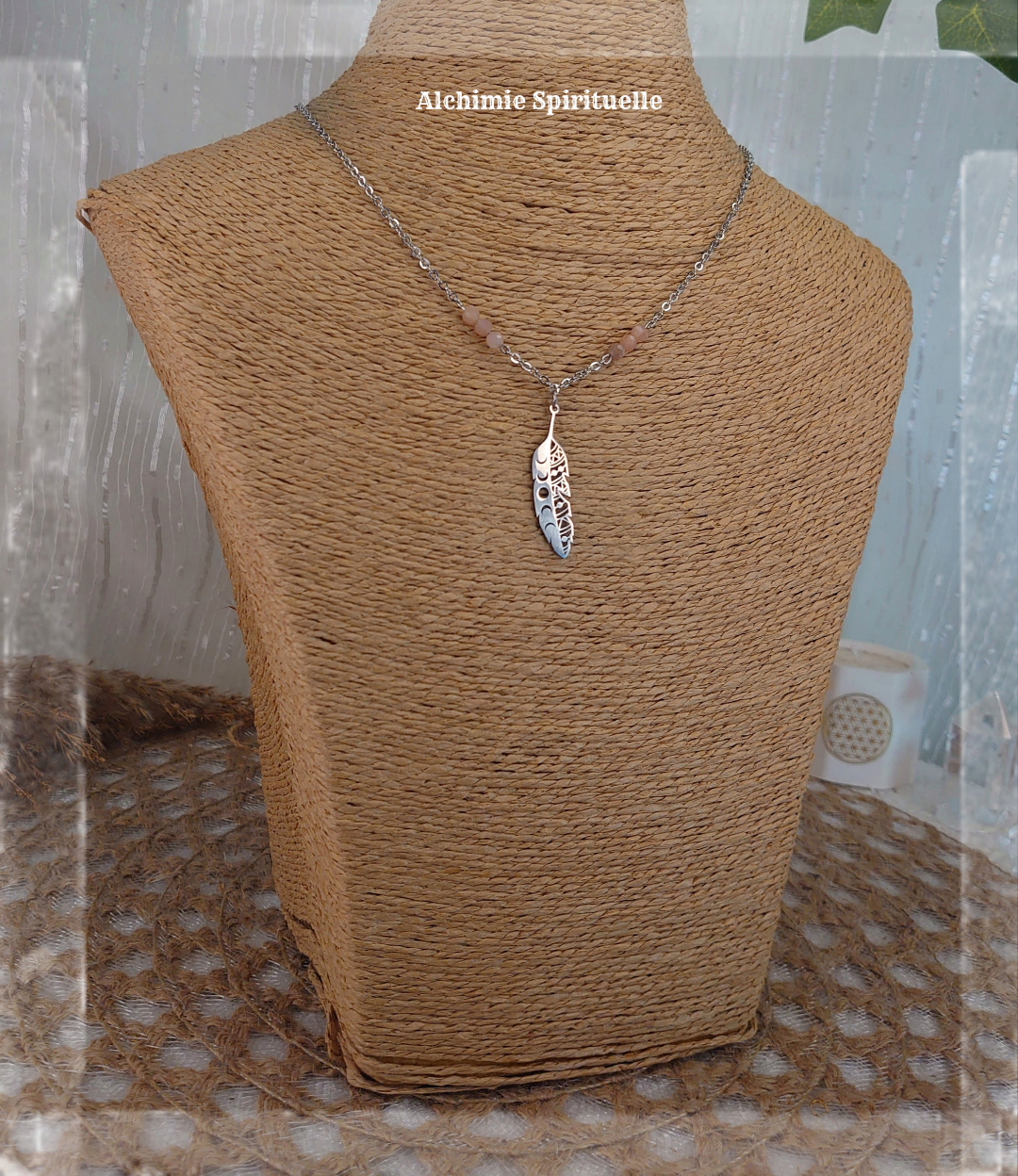 Collier Plume Céleste