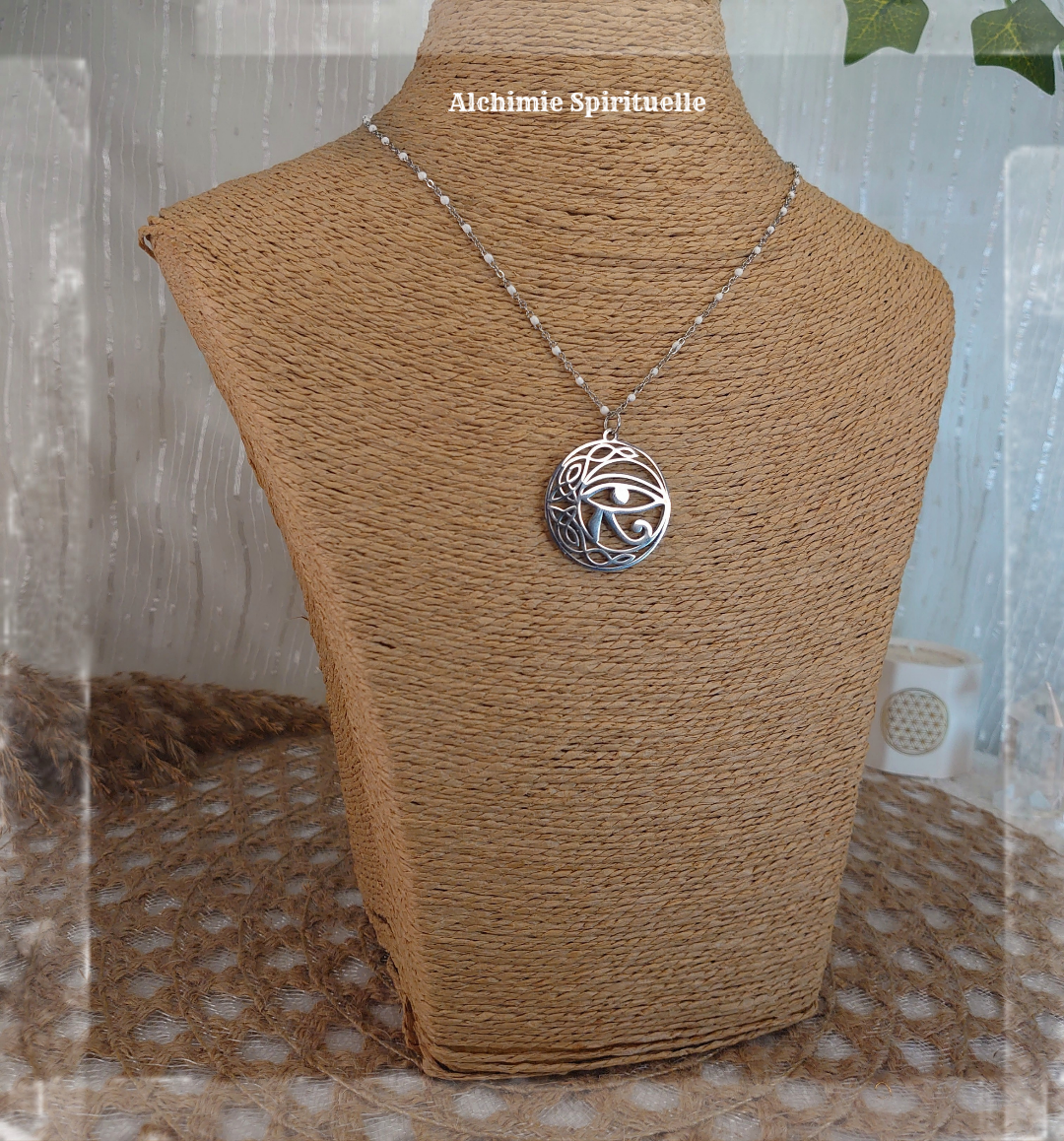 Collier Lune Œil d'Horus