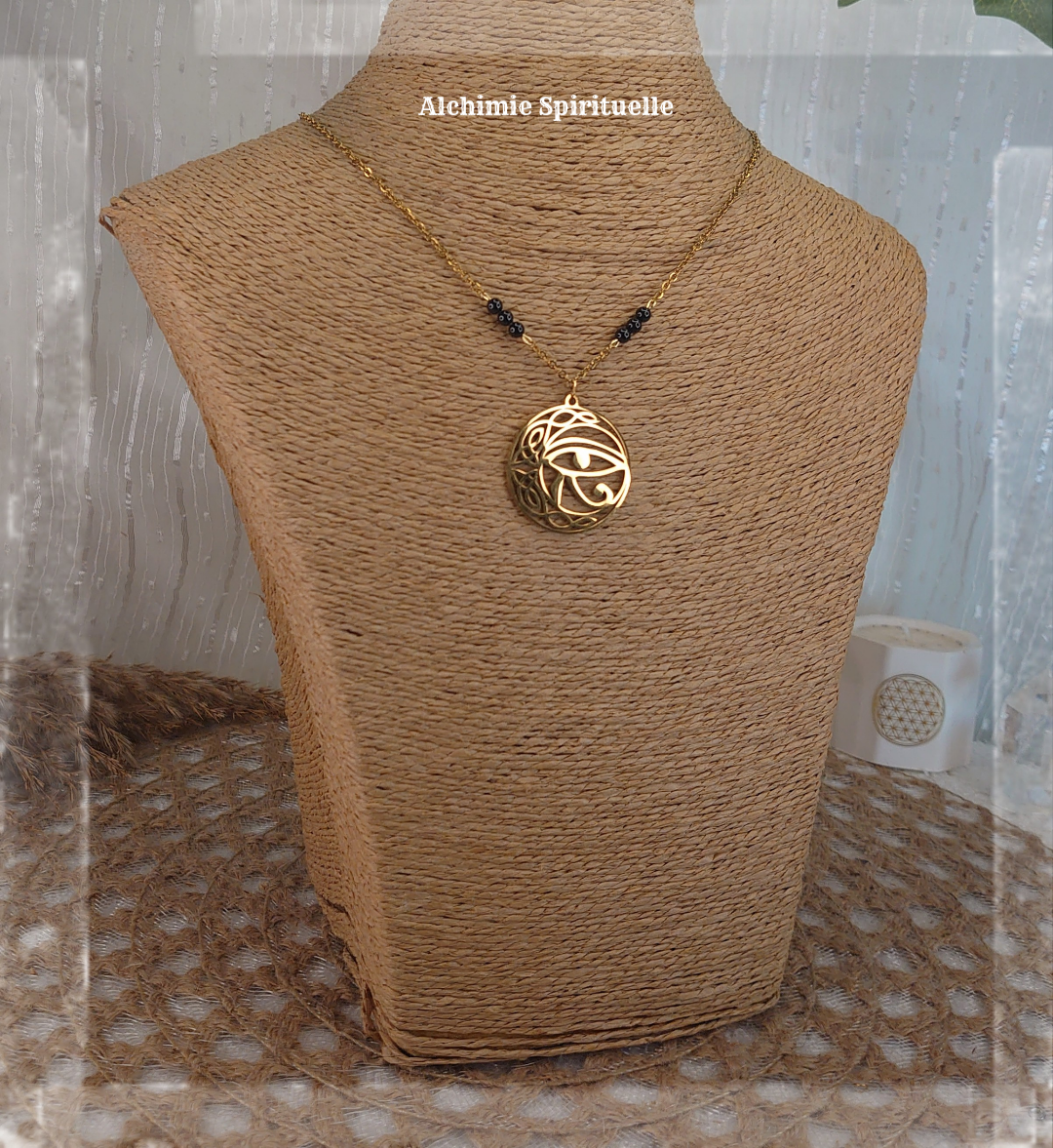 Collier Lune Œil d'Horus